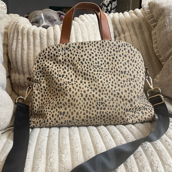 Universal Thread Leopard Print Tote with Brown Handles crossbody purse - Picture 9 of 9